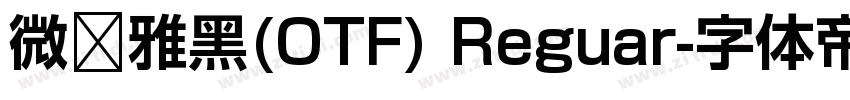 微软雅黑(OTF) Reguar字体转换